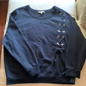 Express Women’s sweatshirt with side details.